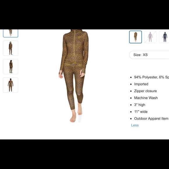 Airblaster Classic Ninja Suit Winter/Ski Base layer in Cheetah Print Women’s XS - Picture 2 of 7